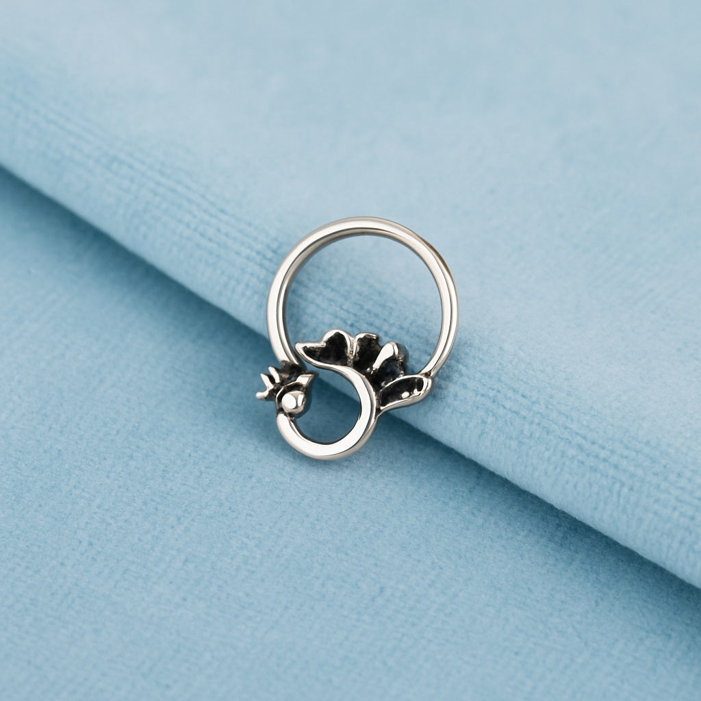mooneye silver nose pin