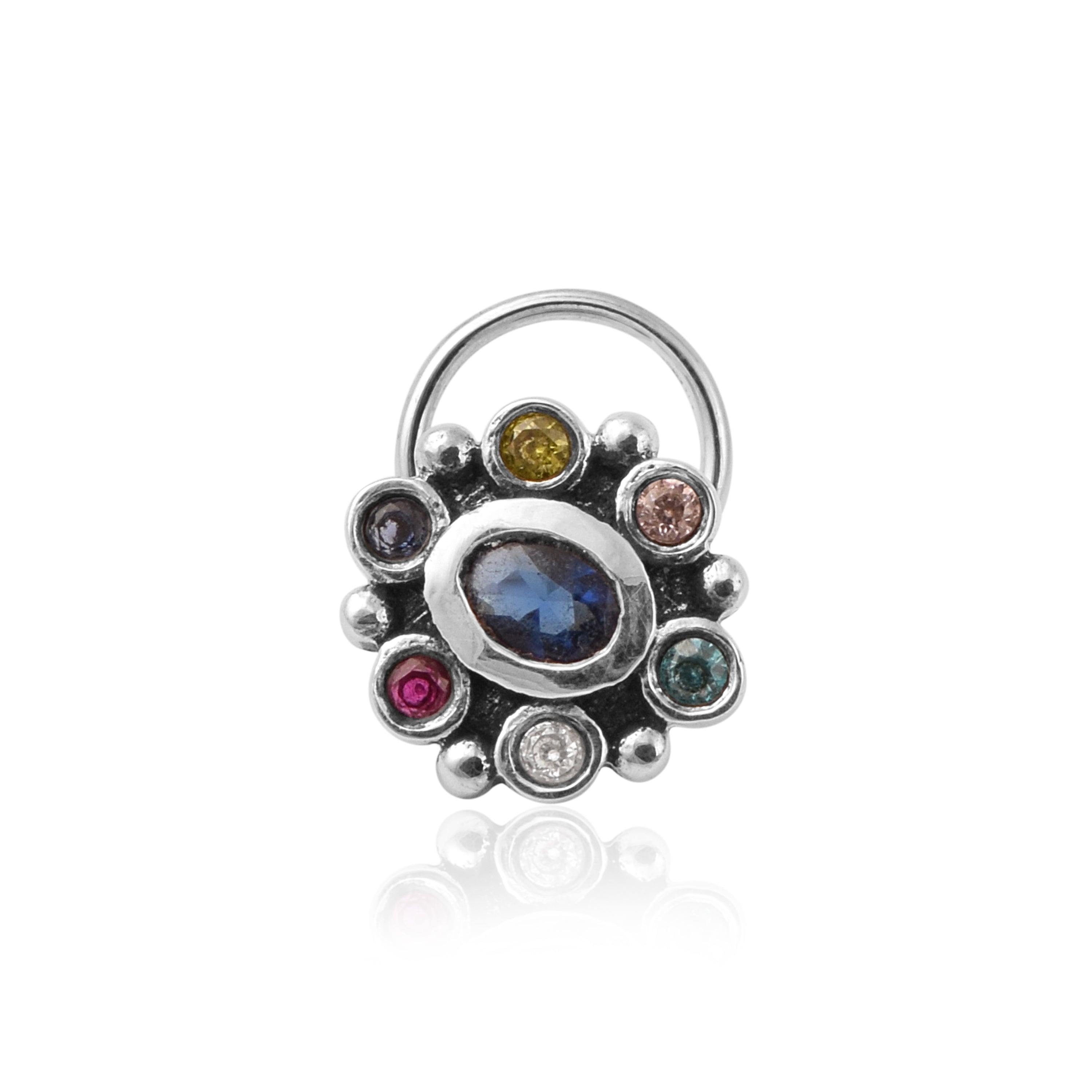 mooneye silver nose pin