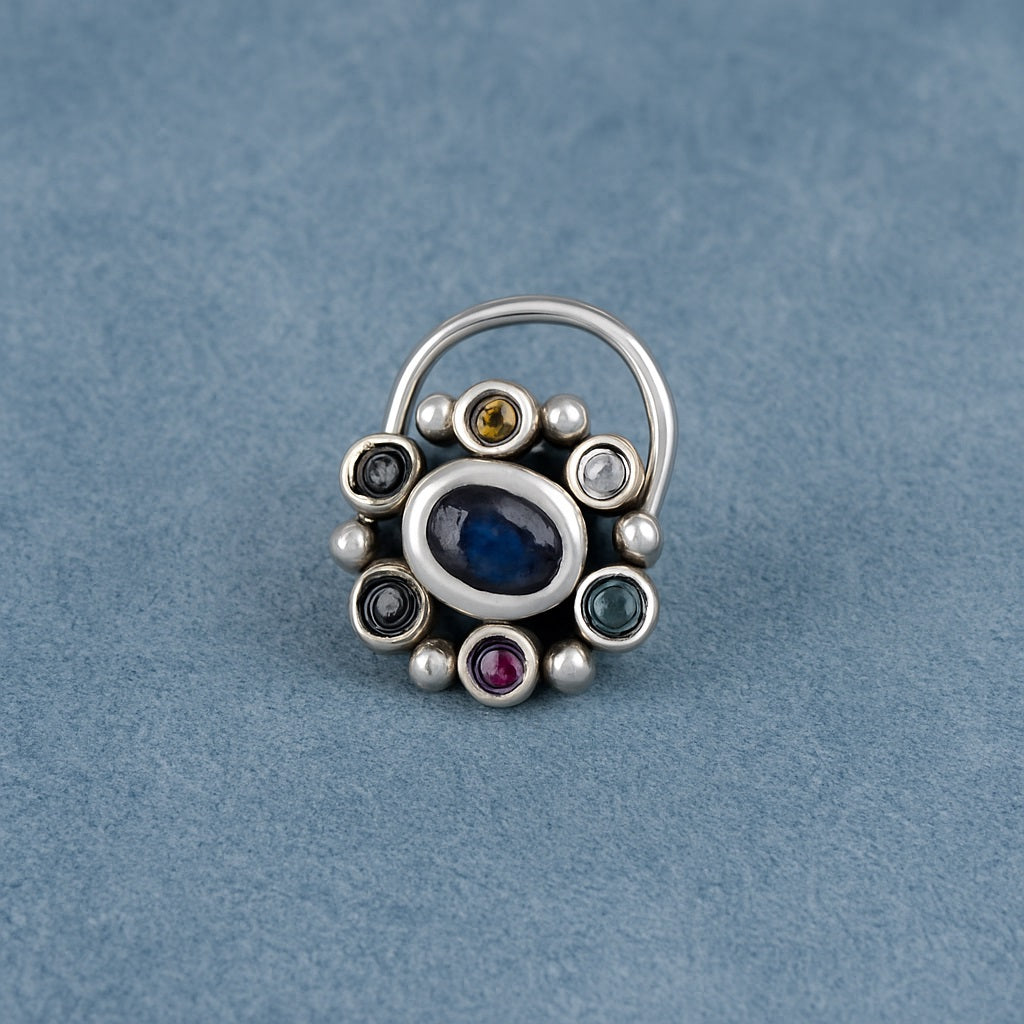 mooneye silver nose pin