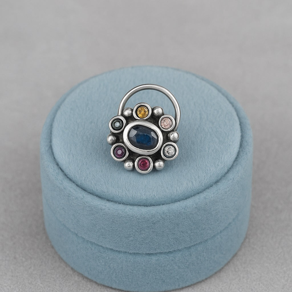 mooneye silver nose pin