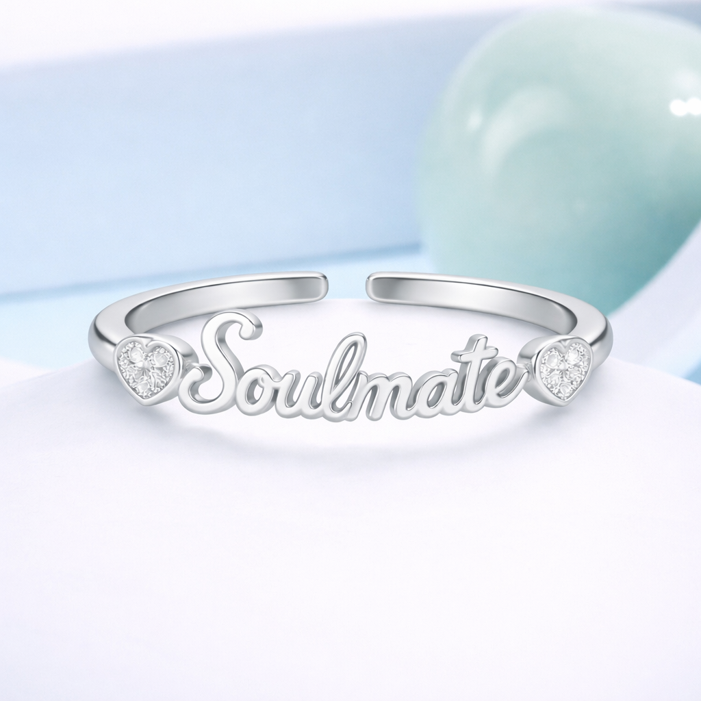 Soulmate Adjustable Open Ring – Sterling Silver