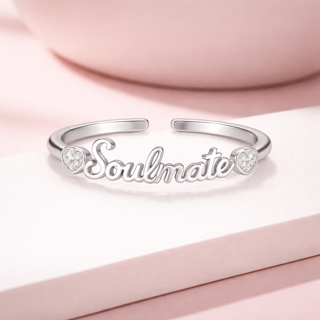 Soulmate Adjustable Open Ring – Sterling Silver