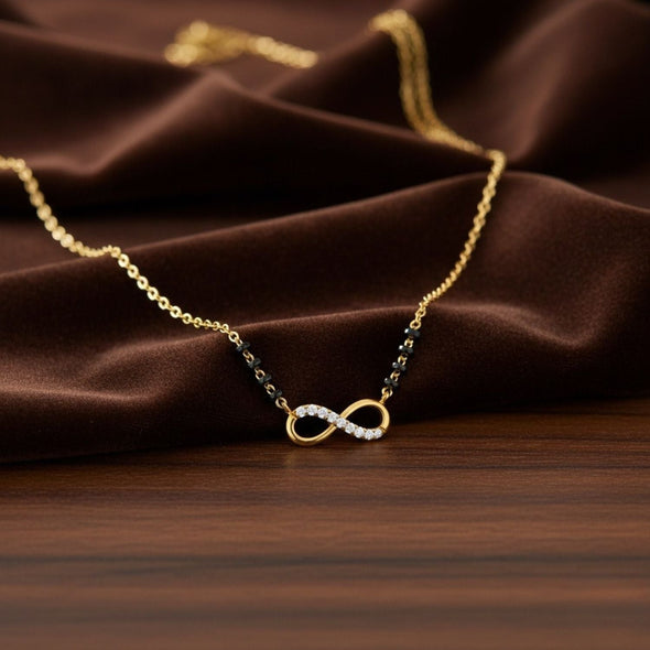 Infinity Mangalsutra – Sterling Silver Gold Plated