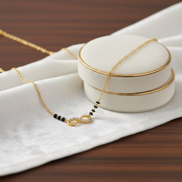 Infinity Mangalsutra – Sterling Silver Gold Plated
