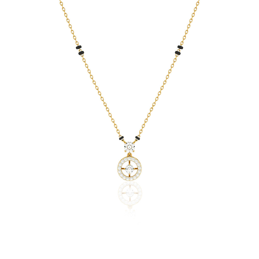 Dual-Layer Drop Mangalsutra – Sterling Silver Gold Plated