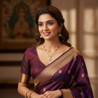 Dual-Layer Drop Mangalsutra – Sterling Silver Gold Plated