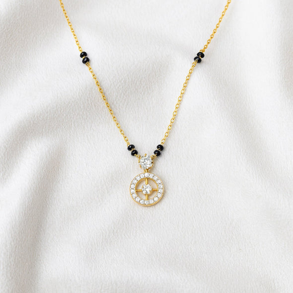 Dual-Layer Drop Mangalsutra – Sterling Silver Gold Plated