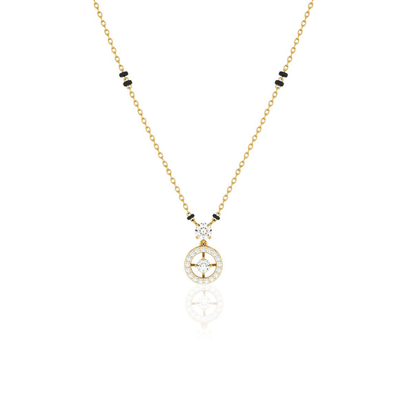 Dual-Layer Drop Mangalsutra – Sterling Silver Gold Plated