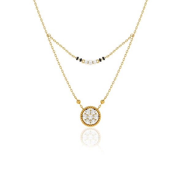 Dual-Layer Mangalsutra – Sterling Silver Gold Plated