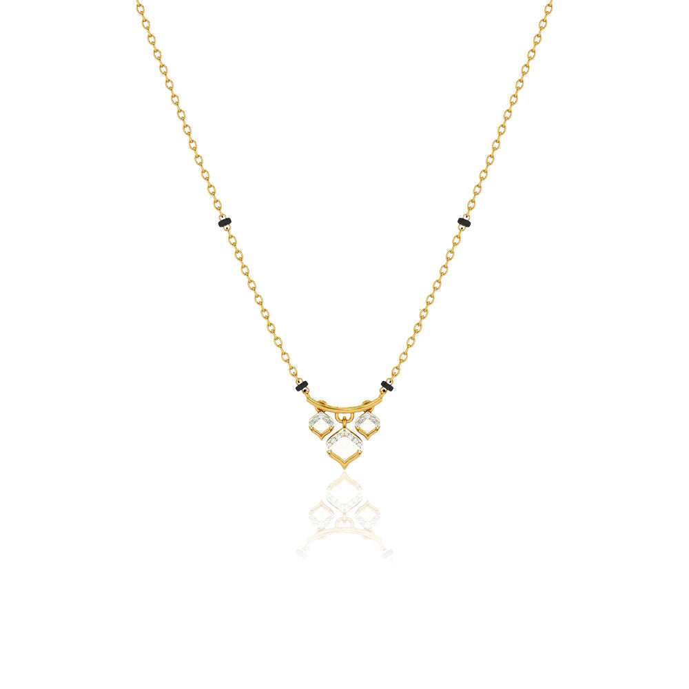 Geometric Mangalsutra – Sterling Silver Gold Plated