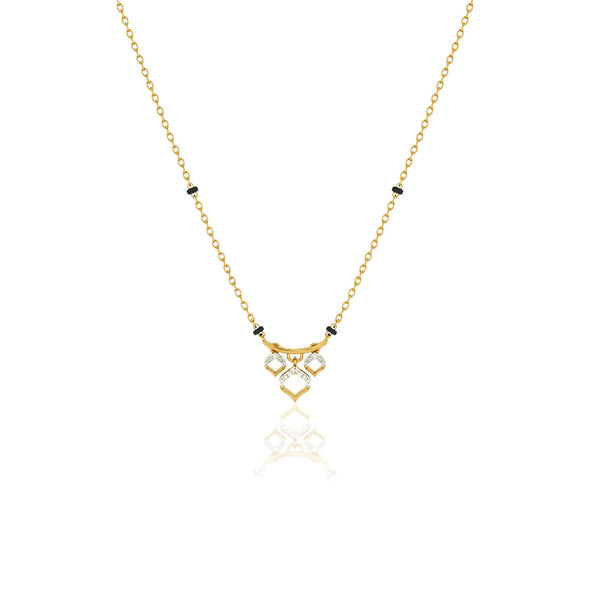 Geometric Mangalsutra – Sterling Silver Gold Plated