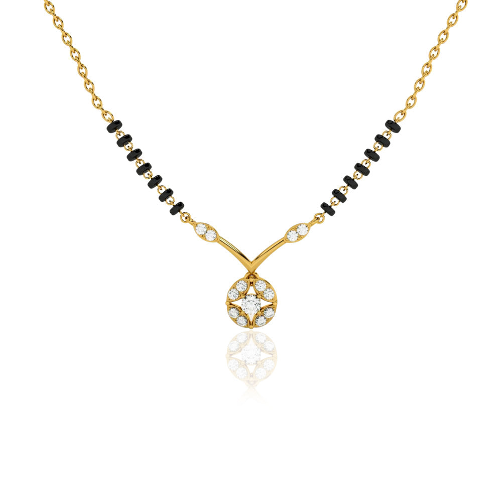 Floral Mangalsutra – Sterling Silver Gold Plated