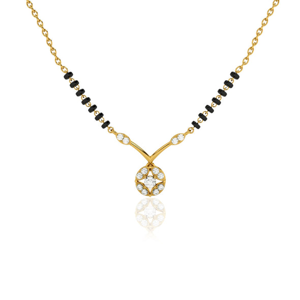 Floral Mangalsutra – Sterling Silver Gold Plated