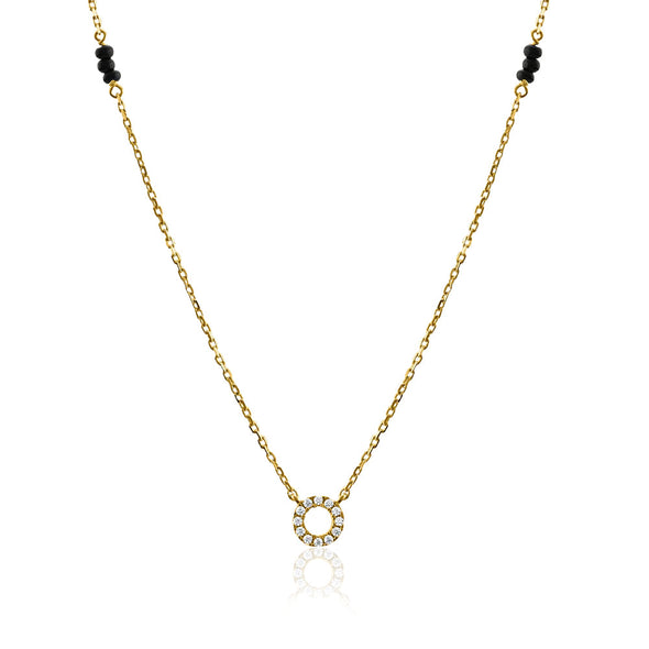 Circle Mangalsutra –  Sterling Silver Gold-Plated