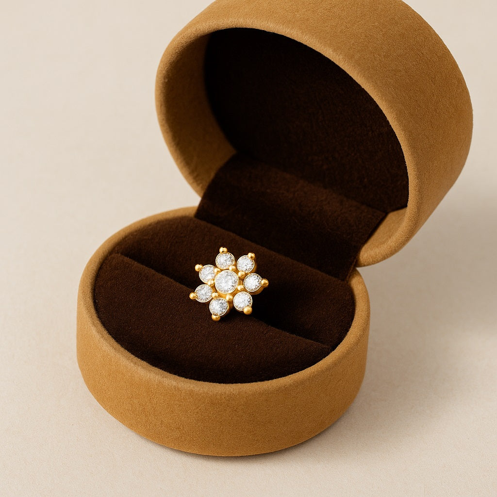 mooneye silver nose pin