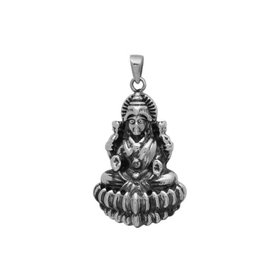 Goddess Laxmi Pendant - Sterling Silver