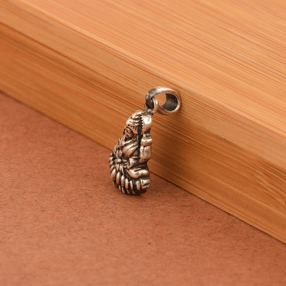 Goddess Laxmi Pendant - Sterling Silver