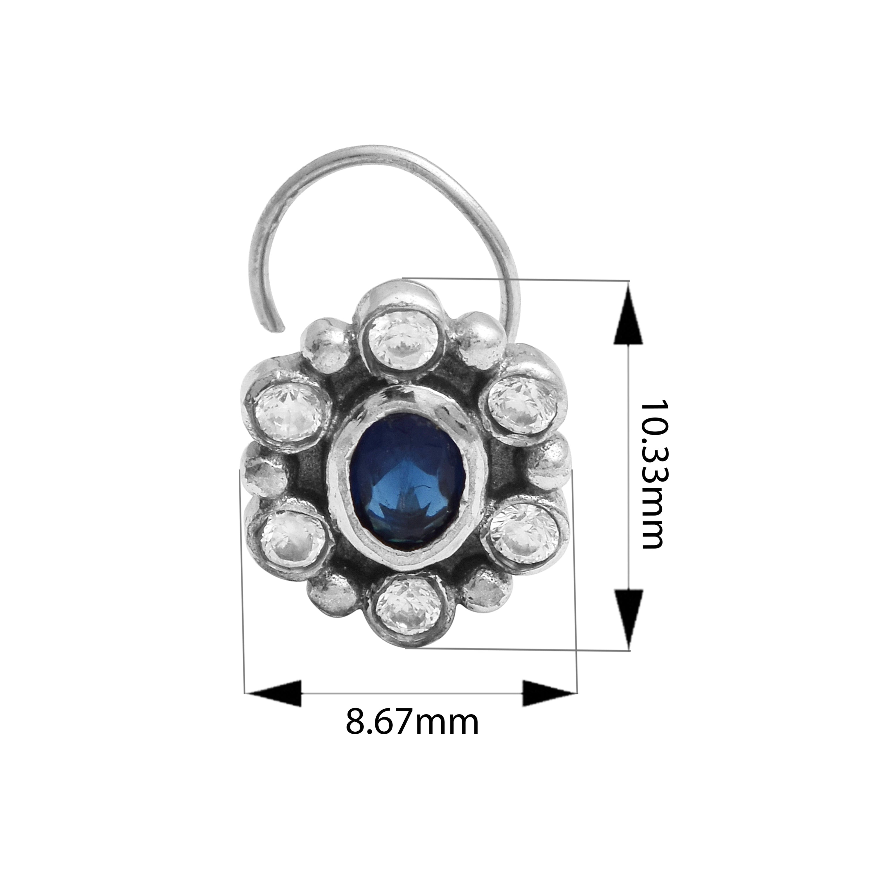 mooneye silver nose pin