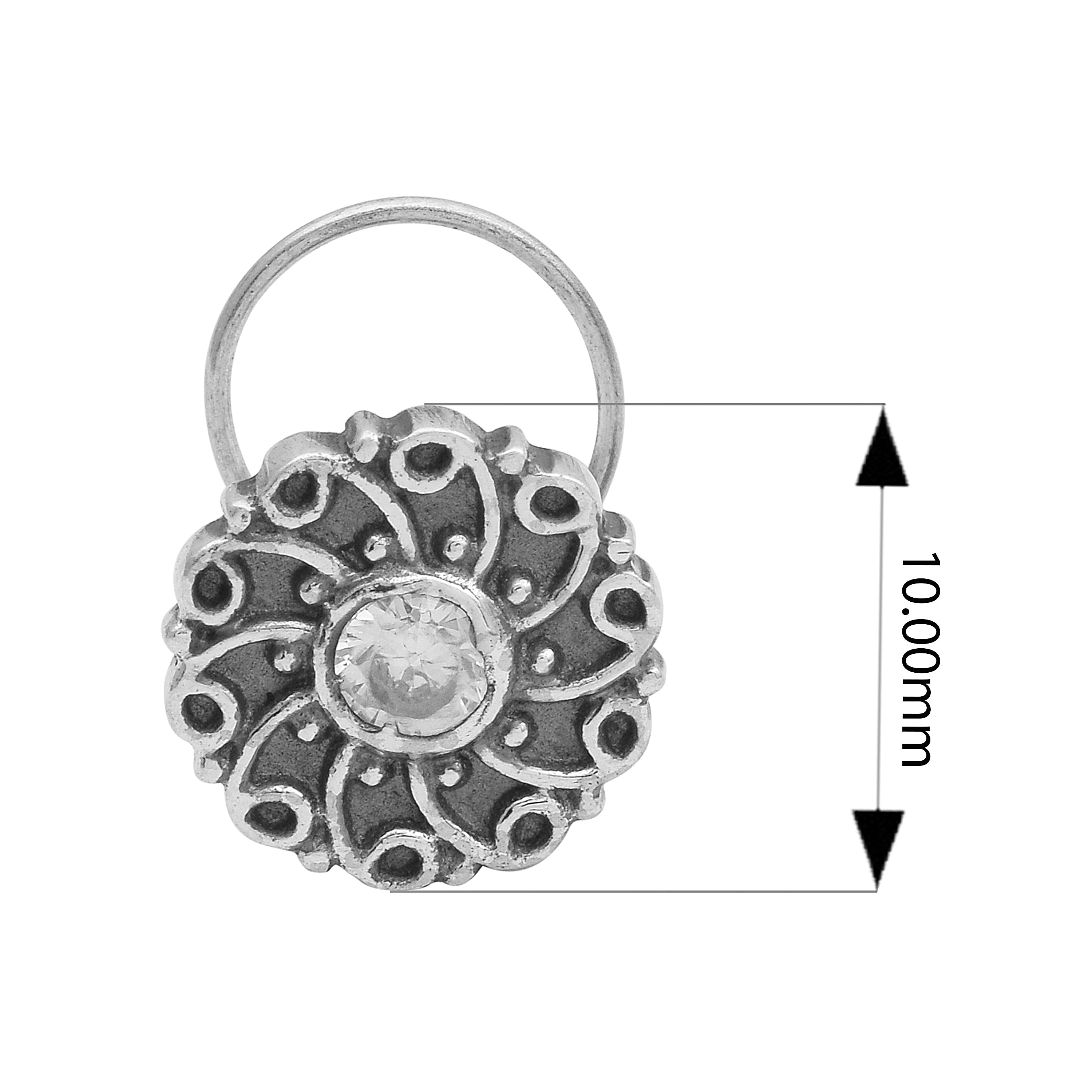 mooneye silver nose pin