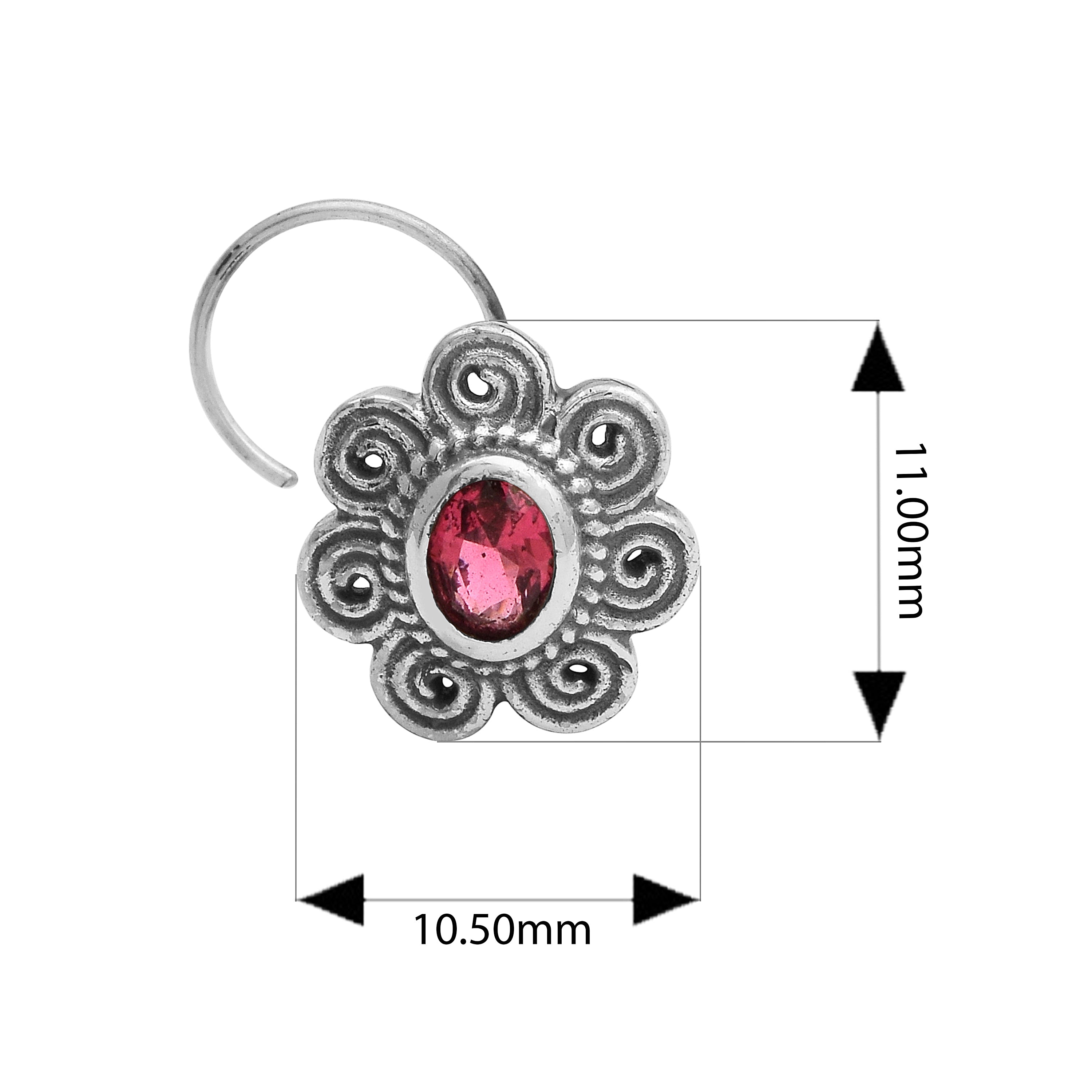 mooneye silver nose pin