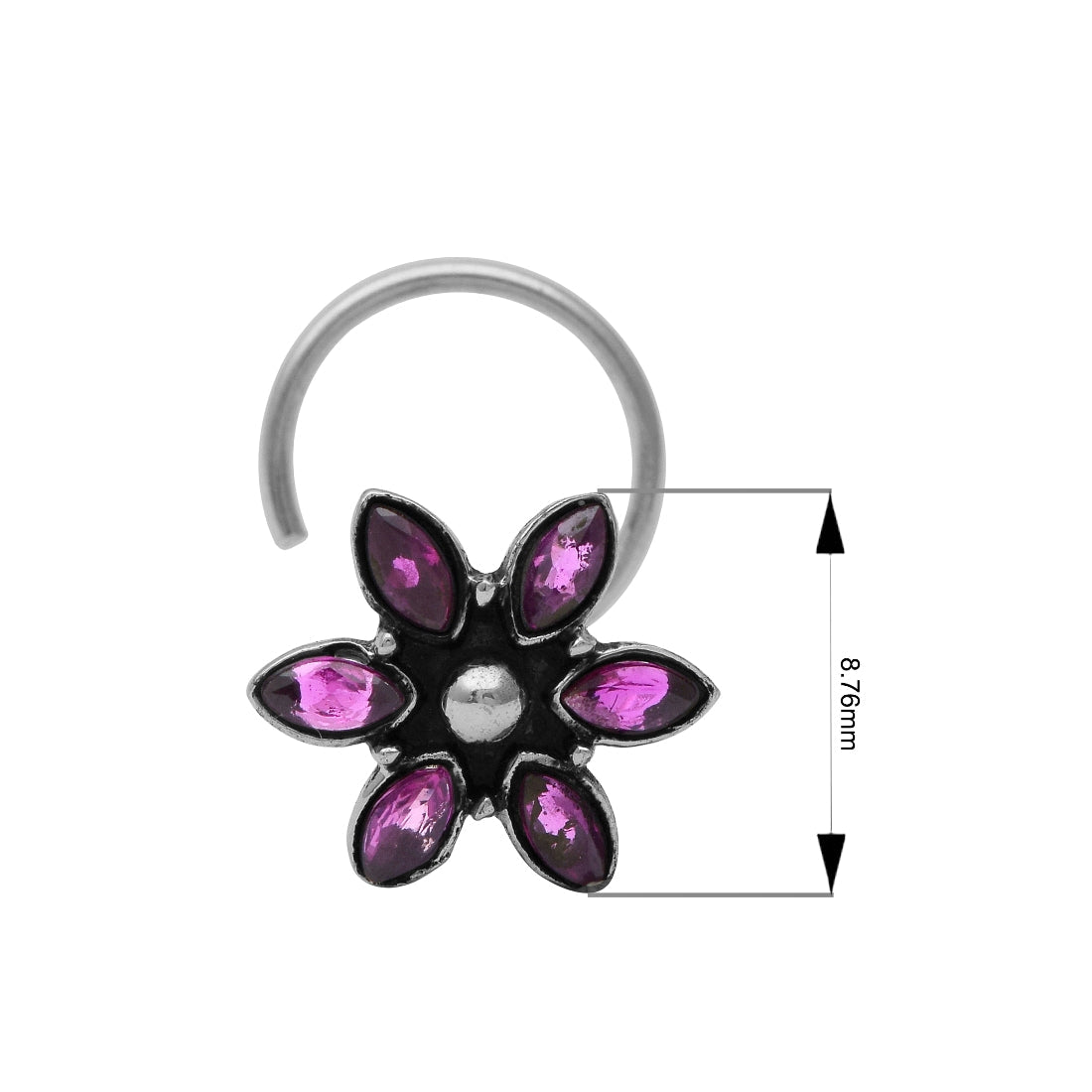 mooneye silver nose pin