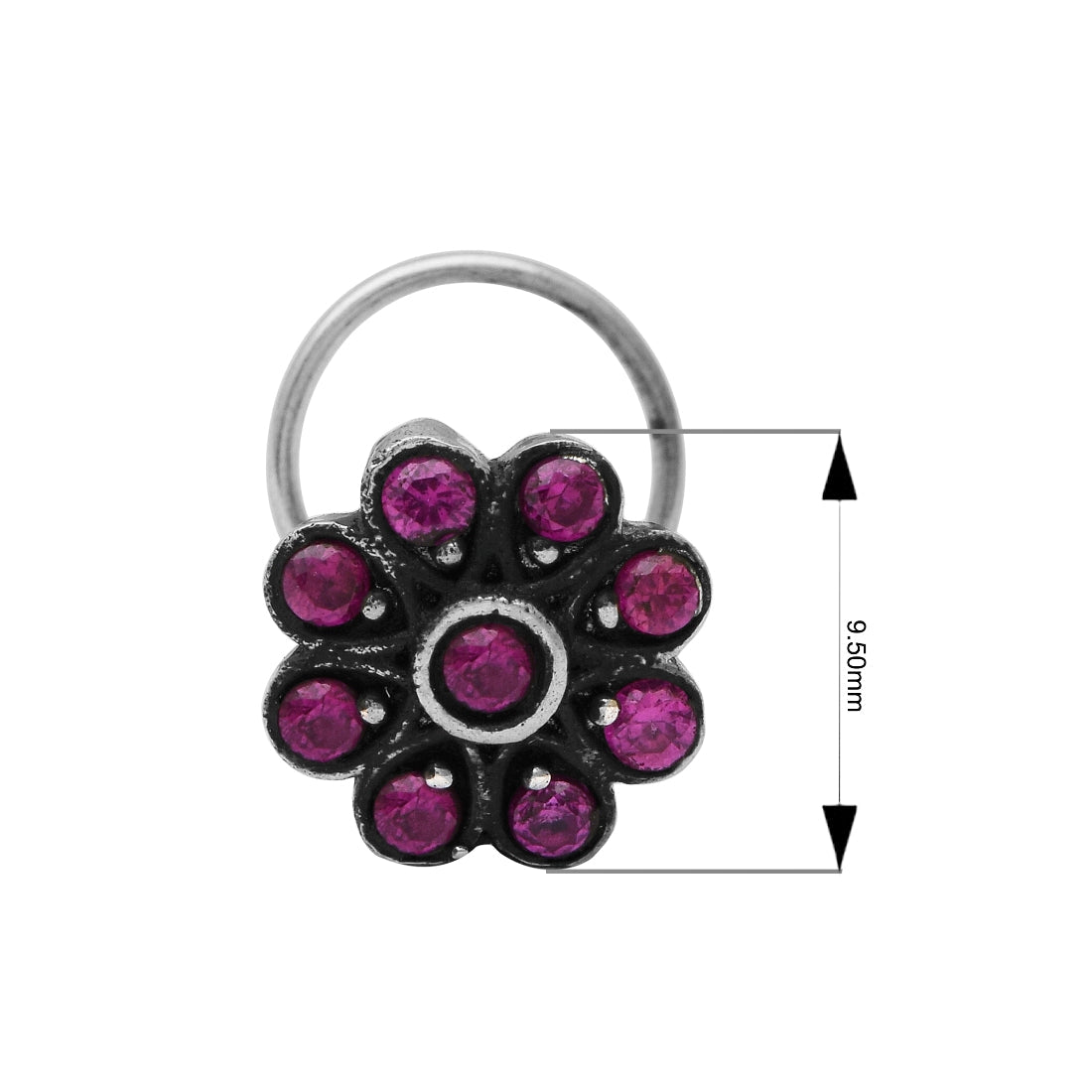 mooneye silver nose pin