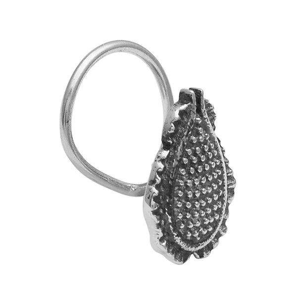 Leaf Shape Nose Pin - Sterling Silver