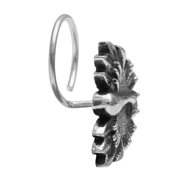 Peacock Nose Pin – Sterling Silver