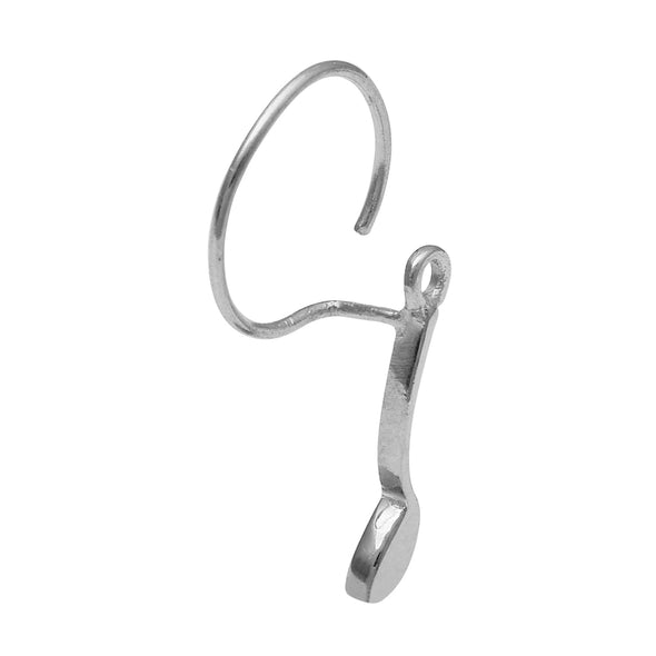 Minimalist Musical Note Design Nose Pin - Sterling Silver
