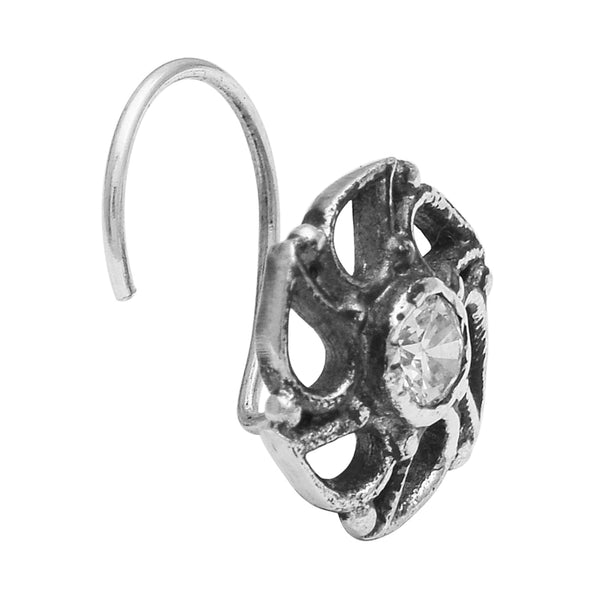 Floral Nose Pin - Sterling Silver