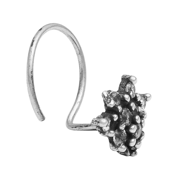 Floral Cluster Nose Pin - Sterling Silver