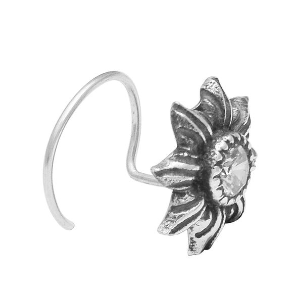 Sunflower Nose Pin - Sterling Silver