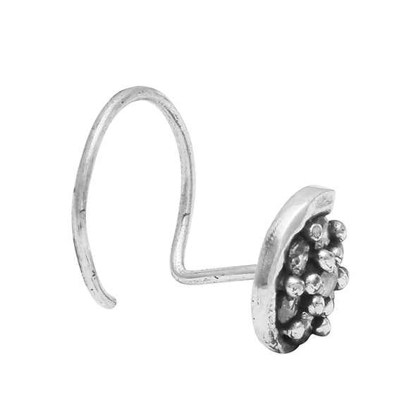Cluster Floral Nose Pin - Sterling Silver
