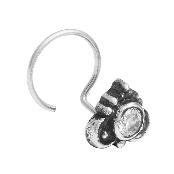 Three-Petal Nose Pin - Sterling Silver