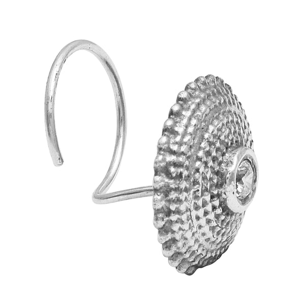 Basket Weave Nose Pin - Sterling Silver