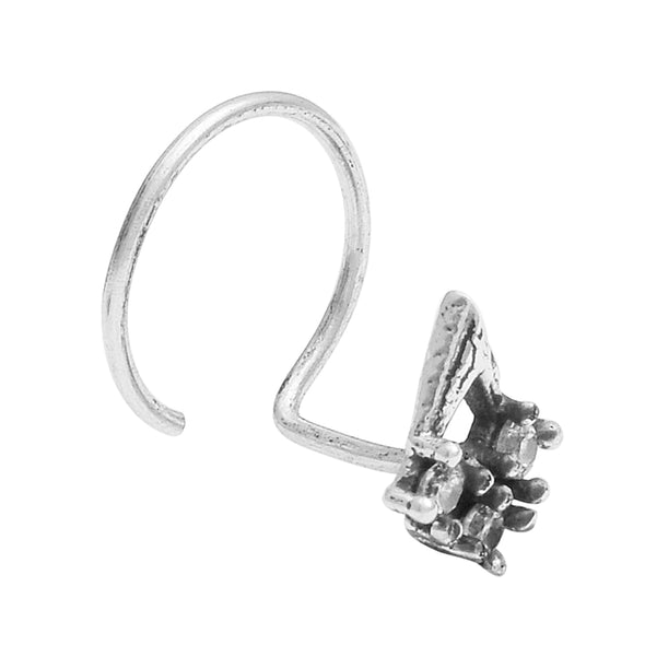 Triangle Cluster Nose Pin - Sterling Silver