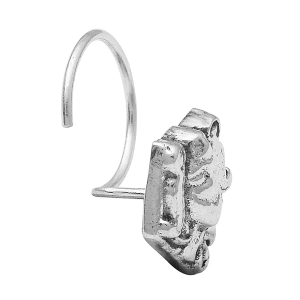 Traditional Motif Nose Pin – Sterling Silver