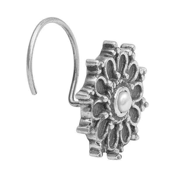 Pearl Round Nose Pin - Sterling Silver