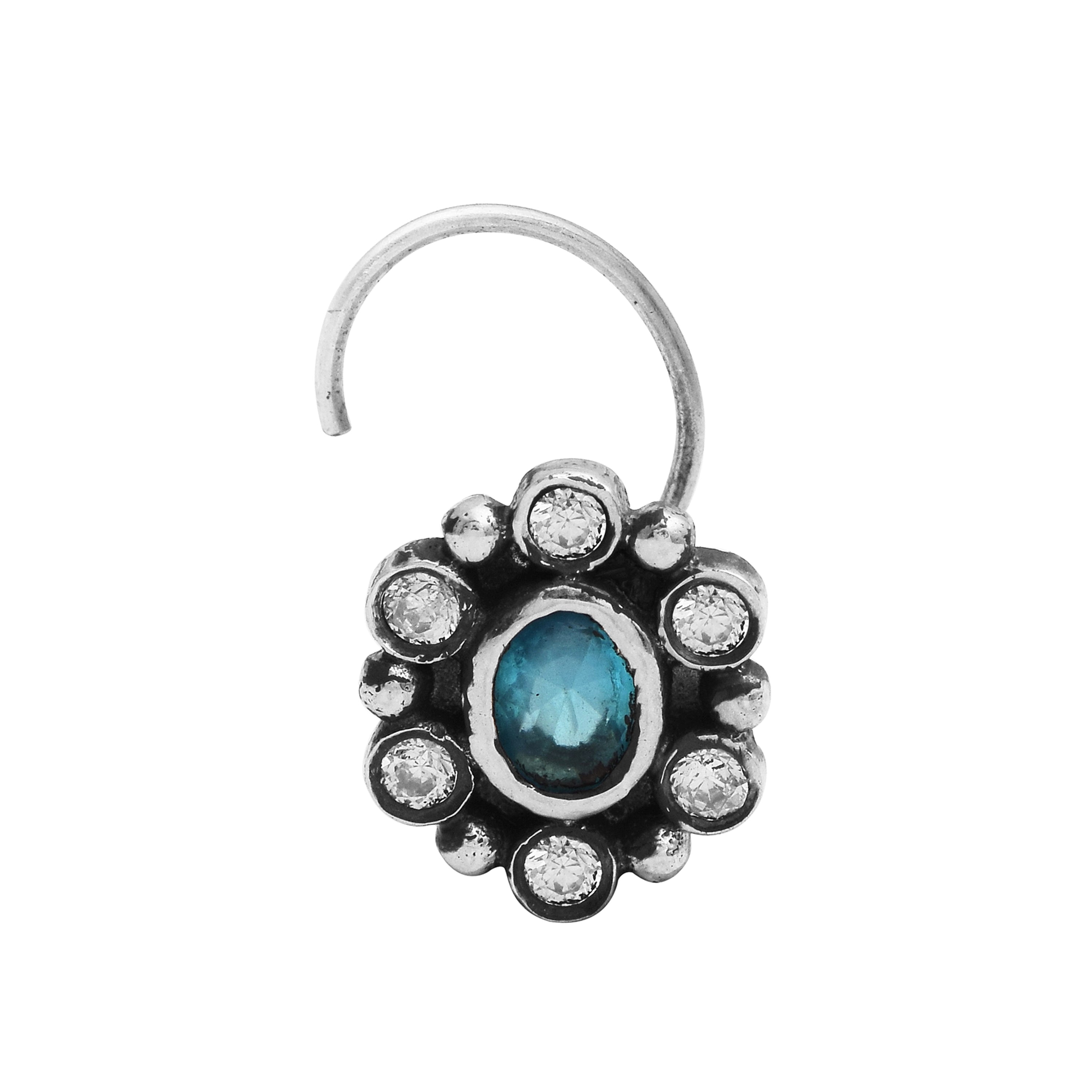 mooneye silver nose pin
