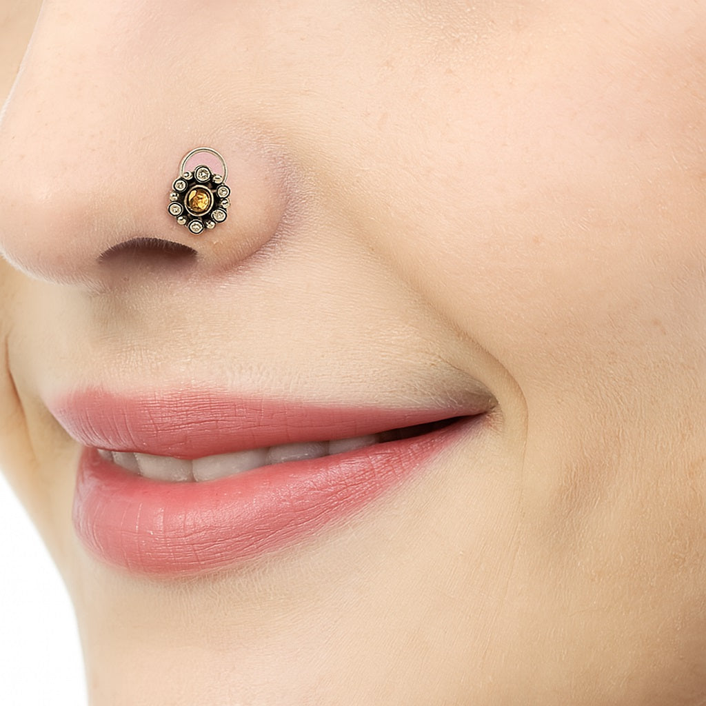 mooneye silver nose pin