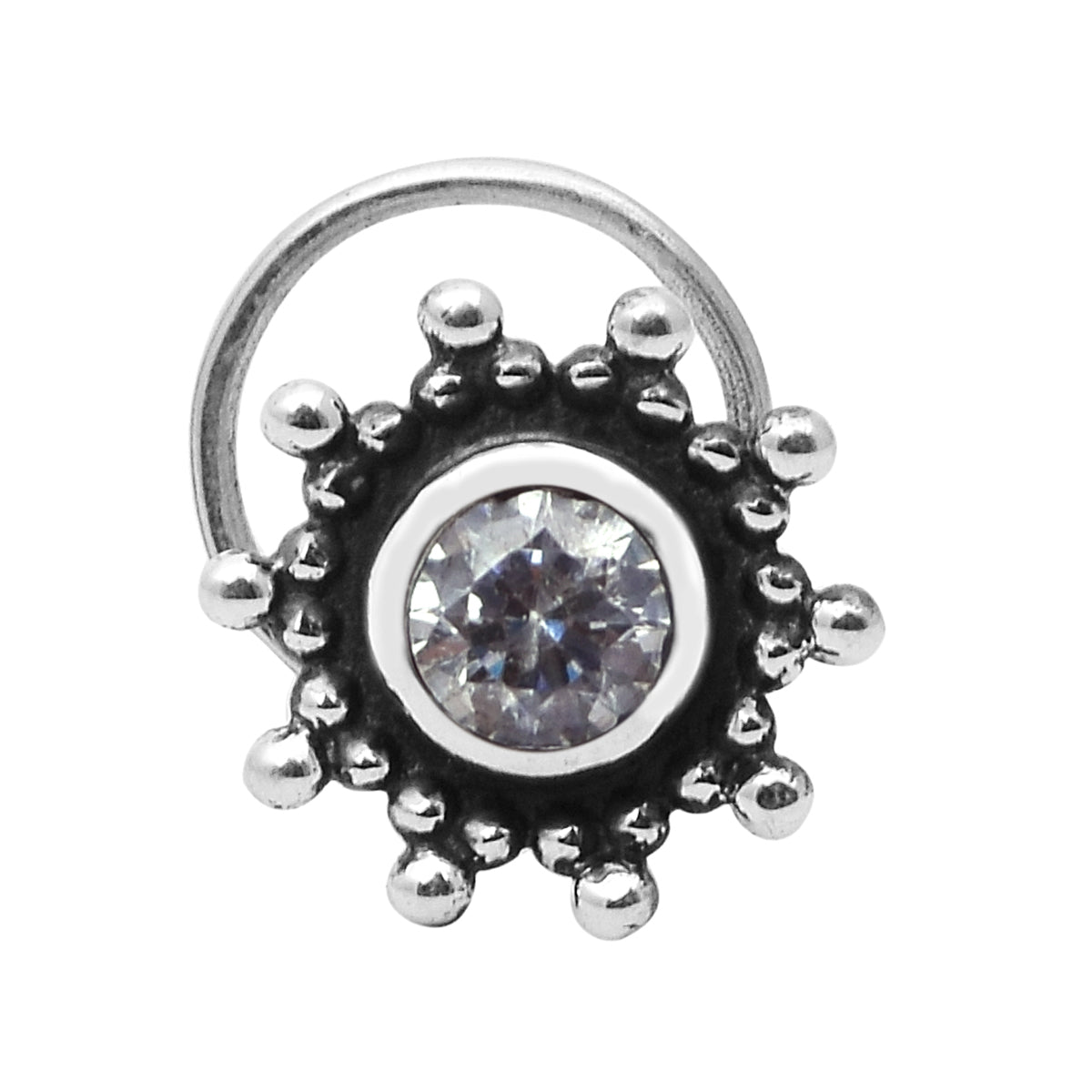 mooneye silver nose pin