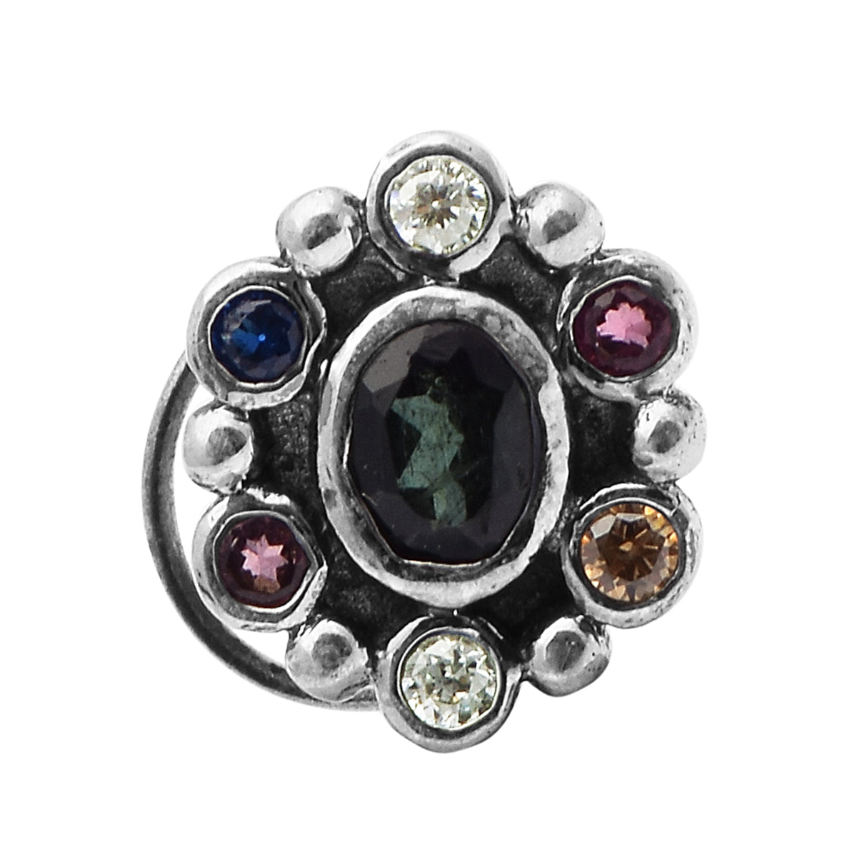 mooneye silver nose pin