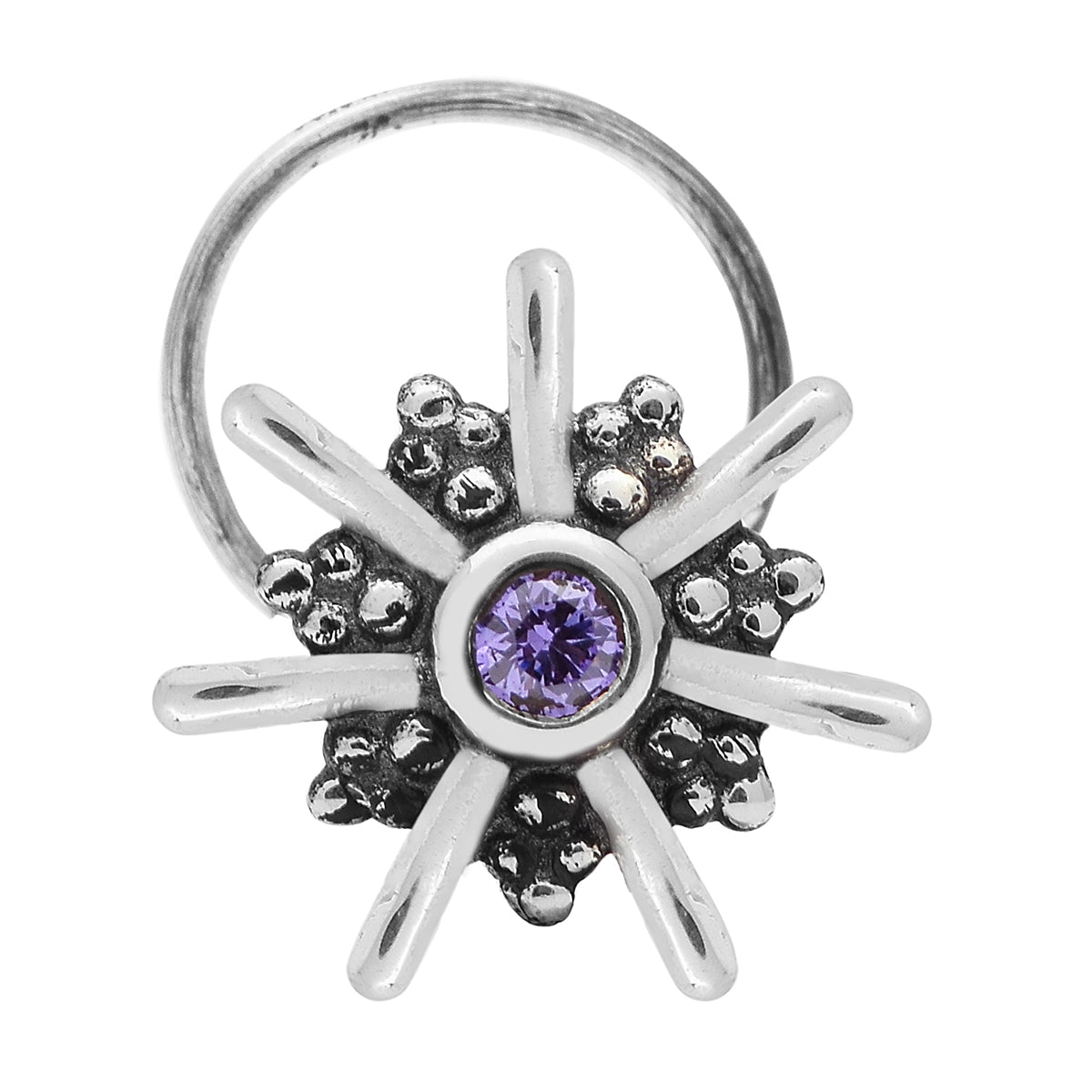 mooneye silver nose pin