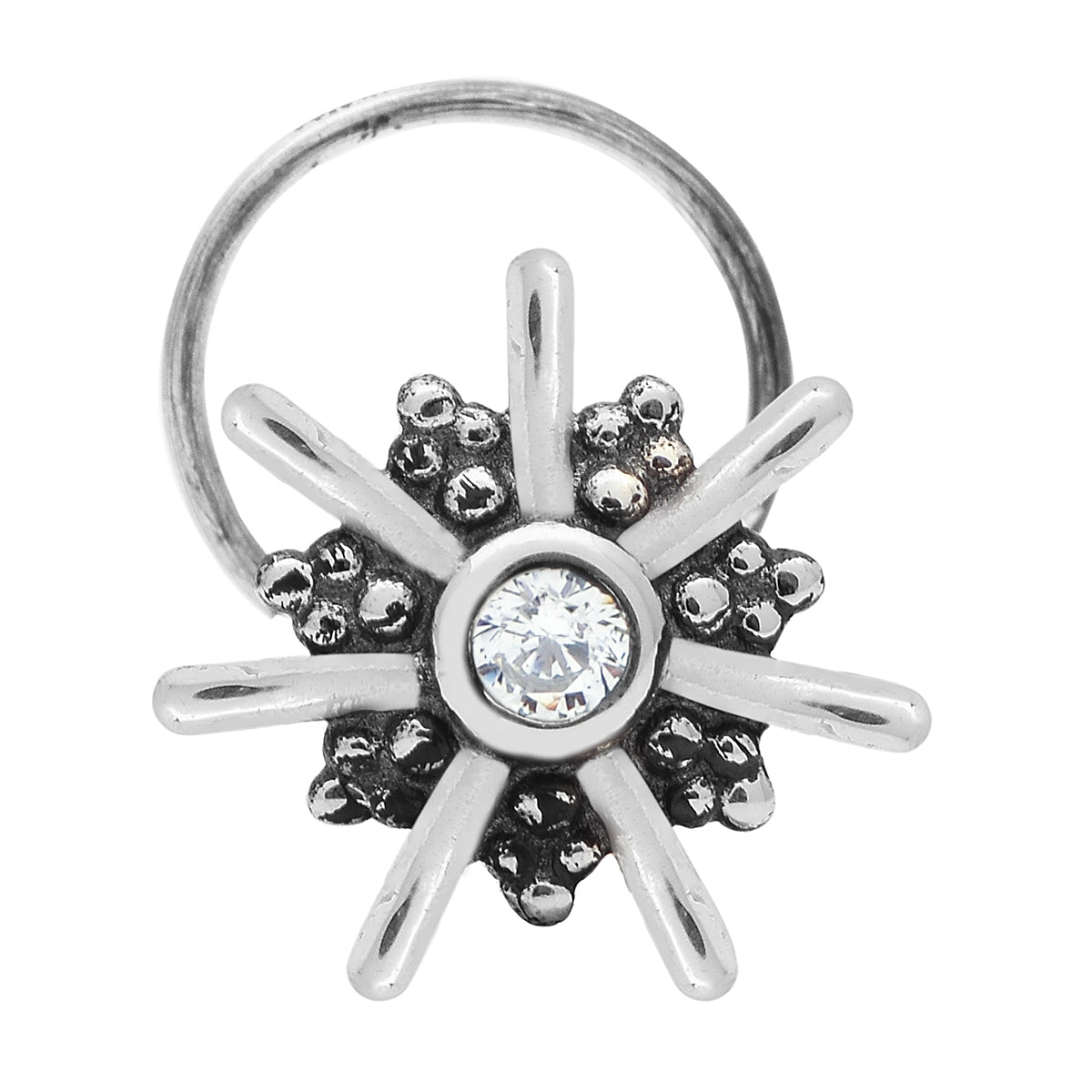 mooneye silver nose pin