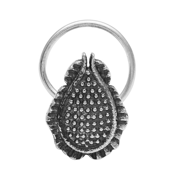 Leaf Shape Nose Pin - Sterling Silver