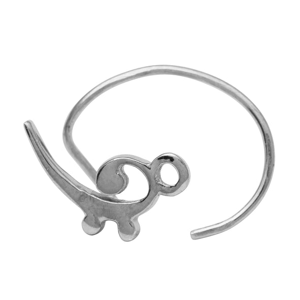 Cute Dinosaur Design Nose Pin - Sterling Silver