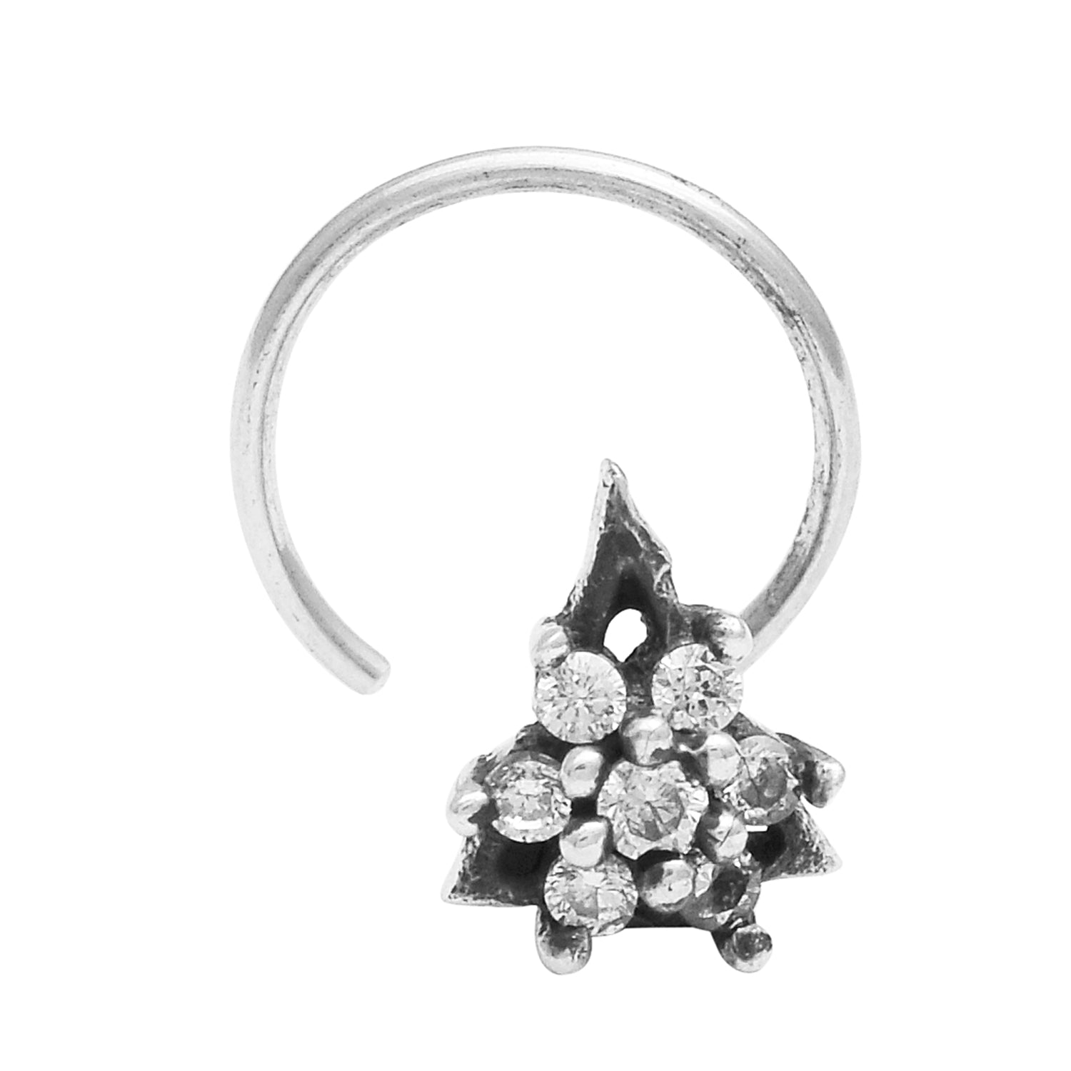 mooneye silver nose pin