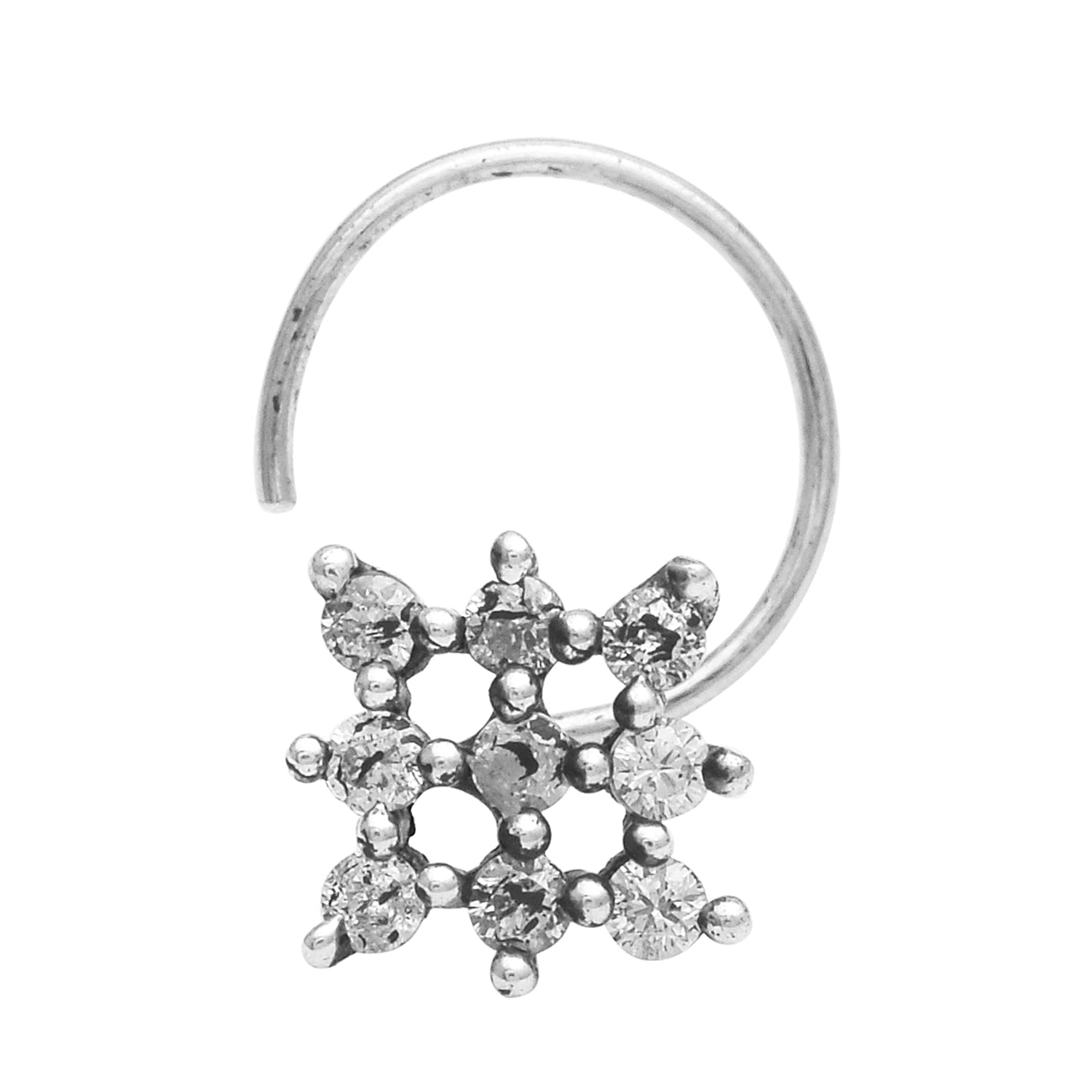 mooneye silver nose pin