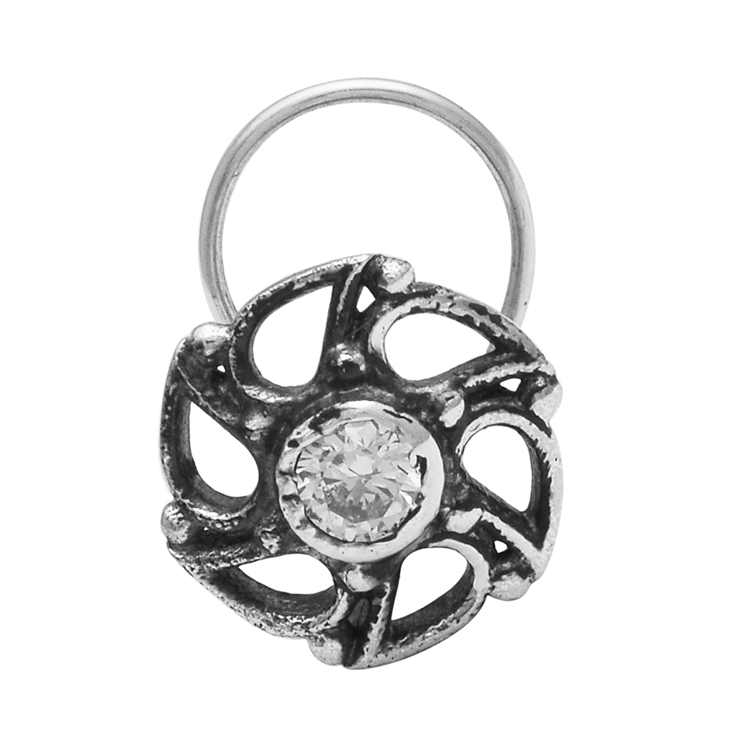 mooneye silver nose pin