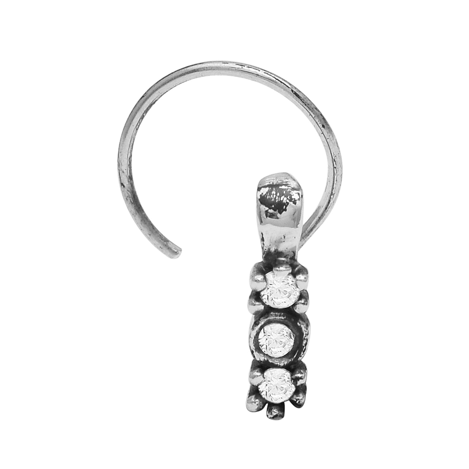 mooneye silver nose pin